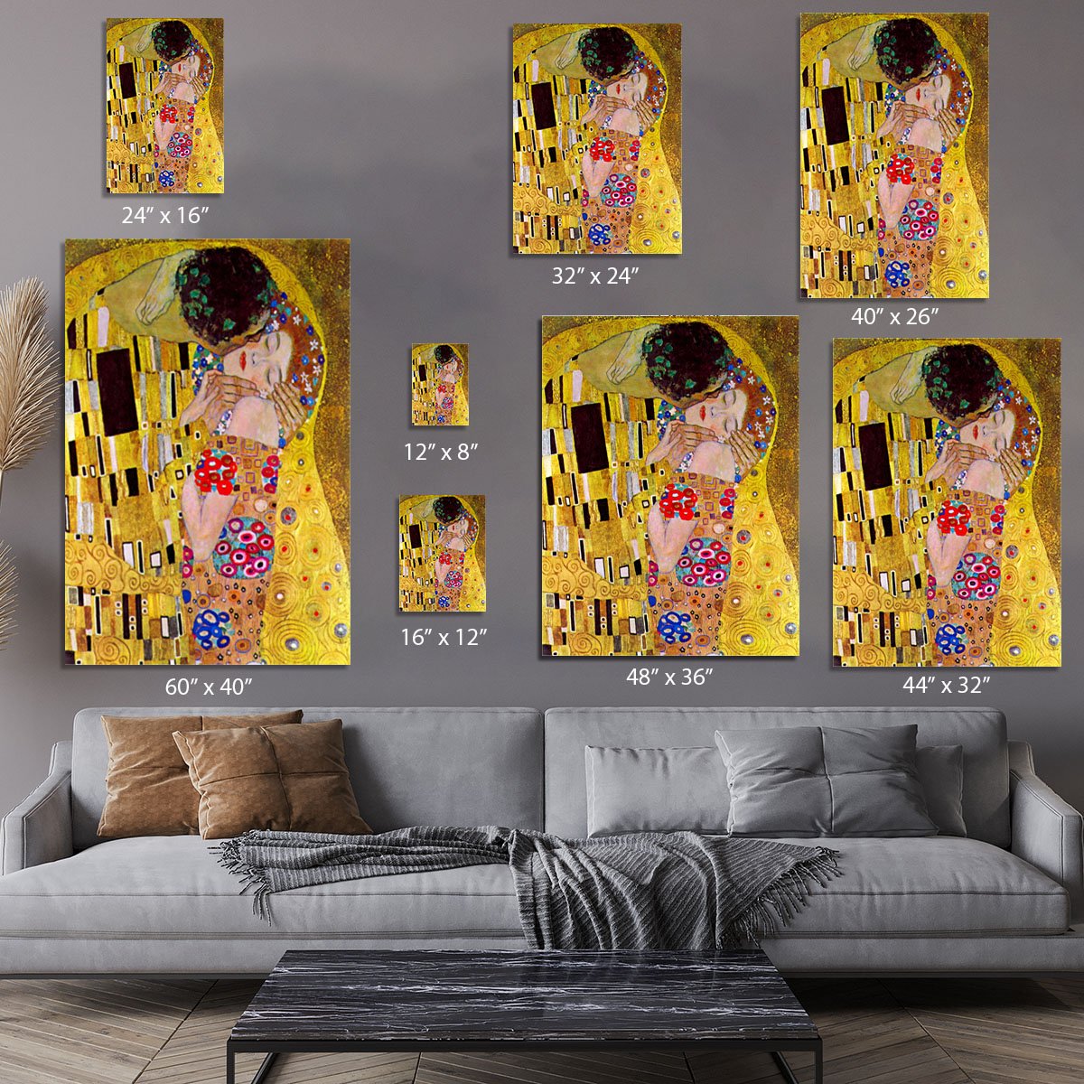 The Kiss by Klimt Canvas Print or Poster