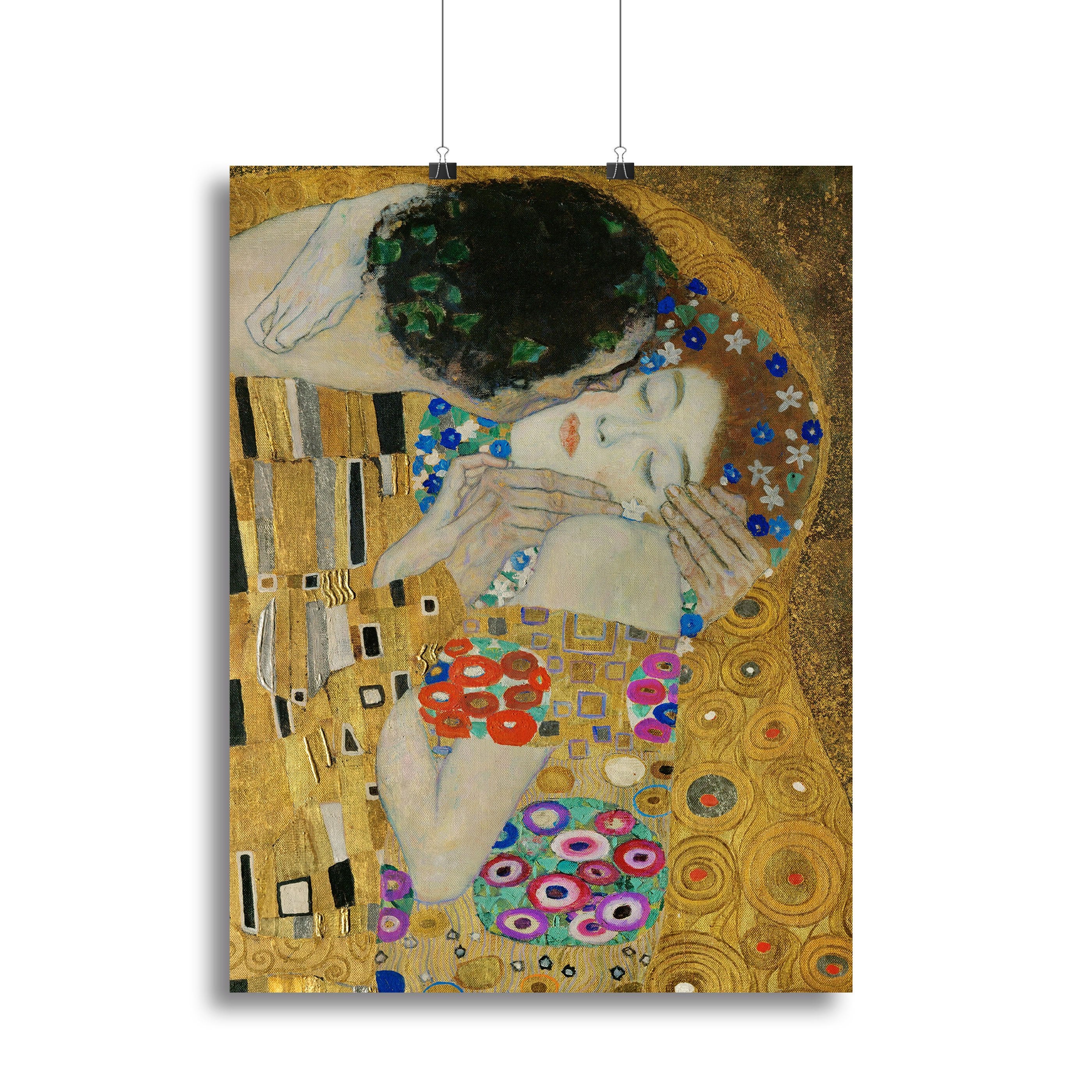 The Kiss detail by Klimt Canvas Print or Poster