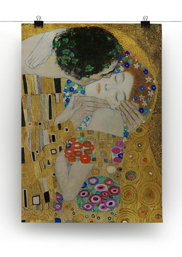 The Kiss detail by Klimt Canvas Print or Poster - Canvas Art Rocks - 2