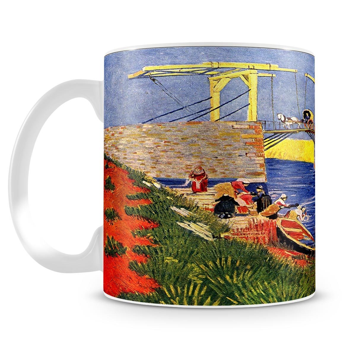 The Langlois Bridge at Arles with Women Washing by Van Gogh Mug - Canvas Art Rocks - 4