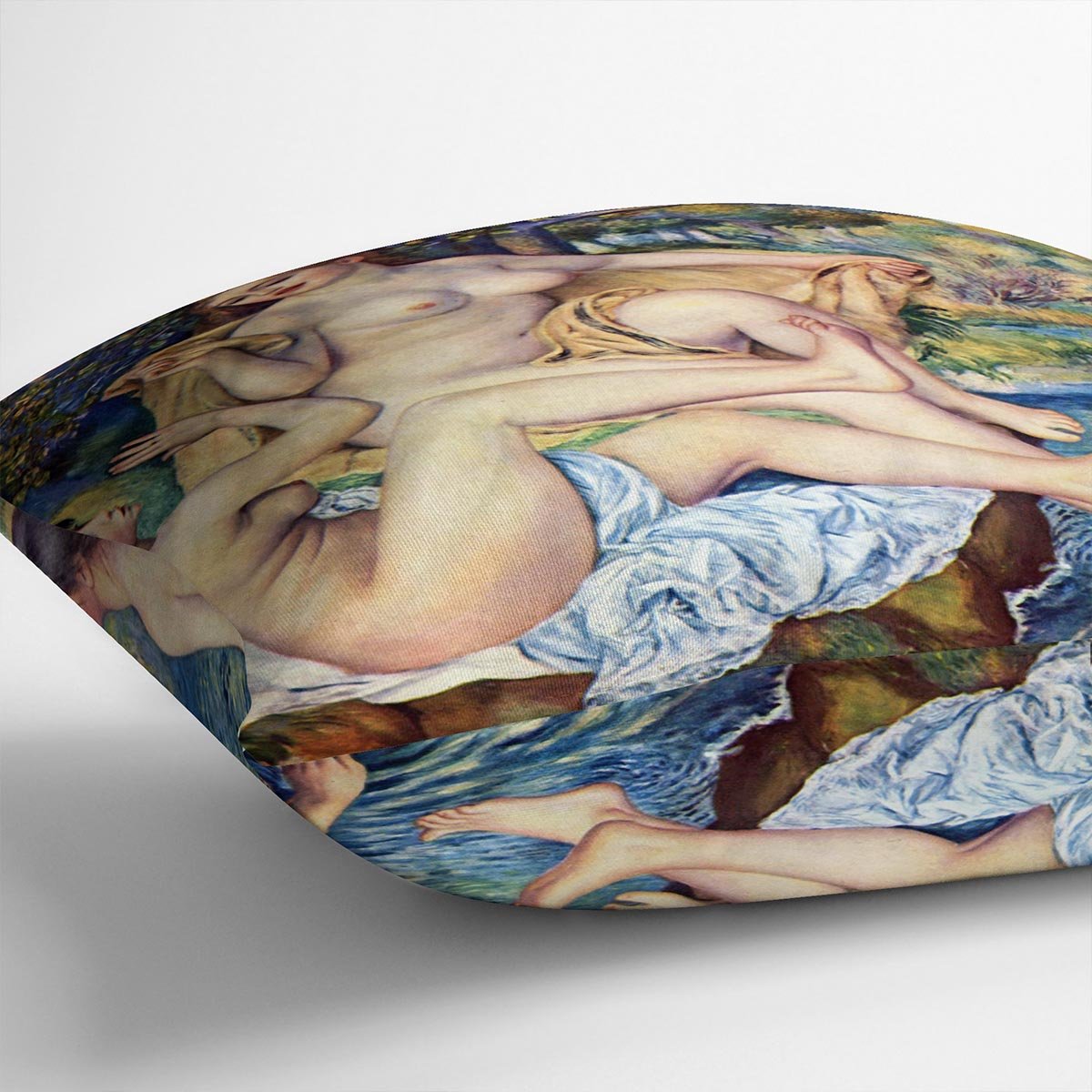 The Large Bathers by Renoir Throw Pillow