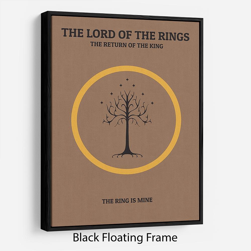 The Lord Of The Rings The Return Of The King Minimal Movie Floating Frame Canvas - Canvas Art Rocks - 1