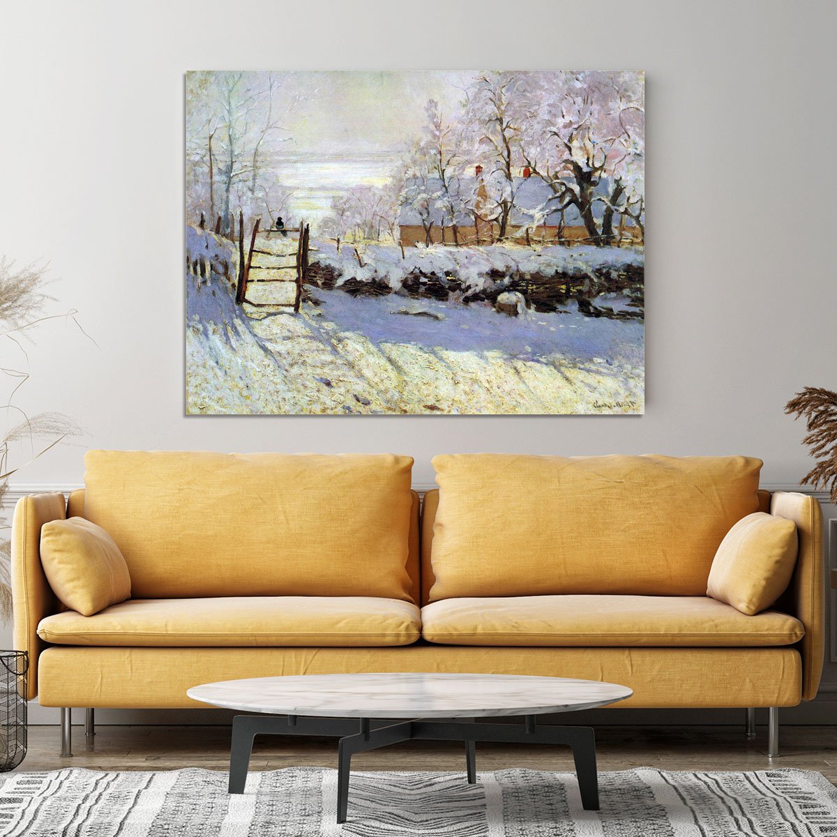 The Magpie by Monet Canvas Print or Poster