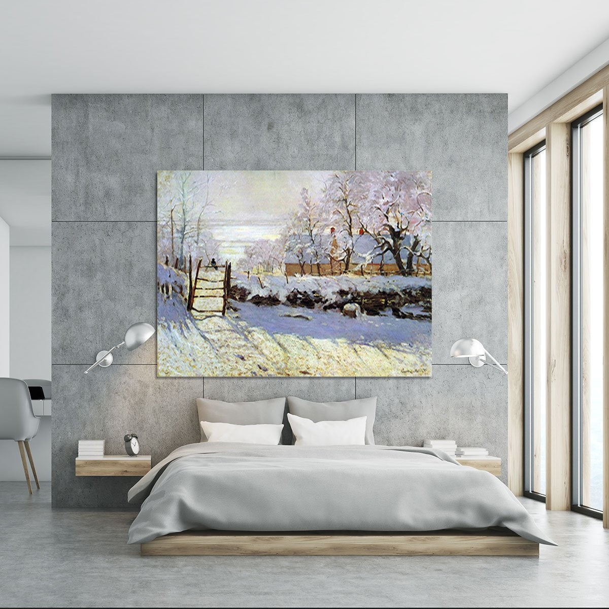 The Magpie by Monet Canvas Print or Poster