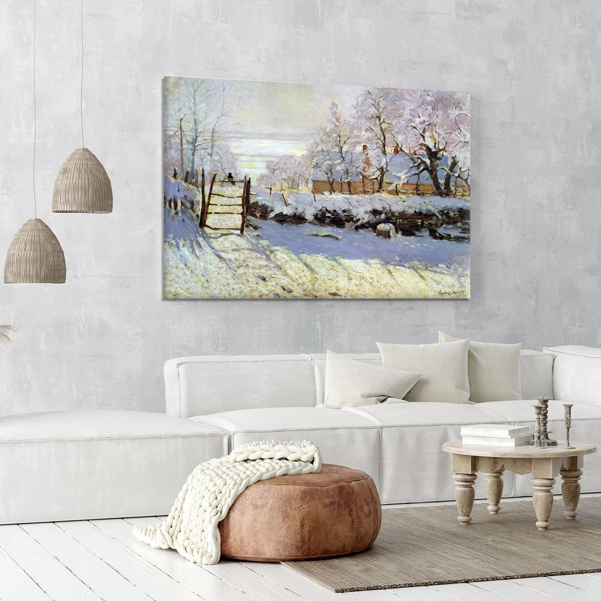 The Magpie by Monet Canvas Print or Poster