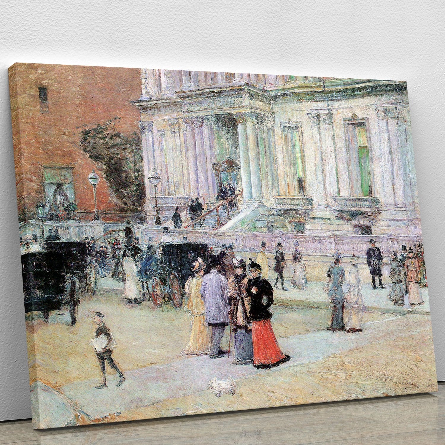 The Manhattan Club The Villa of the Stewarts by Hassam Canvas Print or Poster