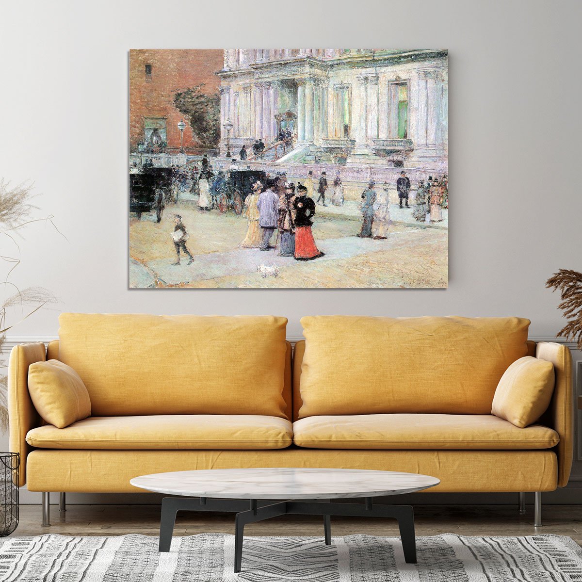 The Manhattan Club The Villa of the Stewarts by Hassam Canvas Print or Poster