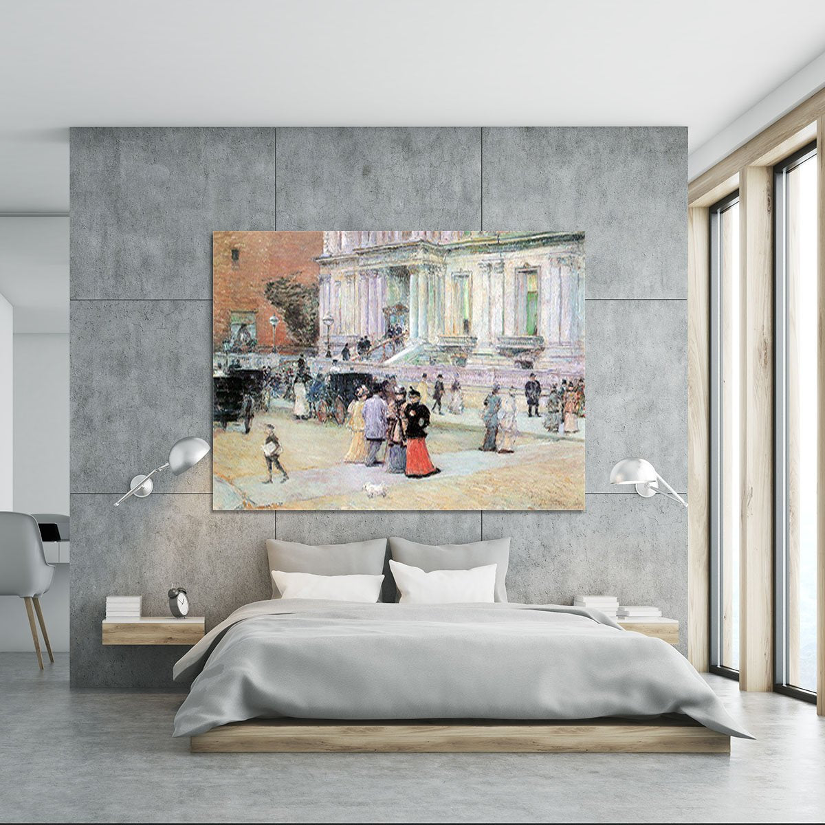 The Manhattan Club The Villa of the Stewarts by Hassam Canvas Print or Poster