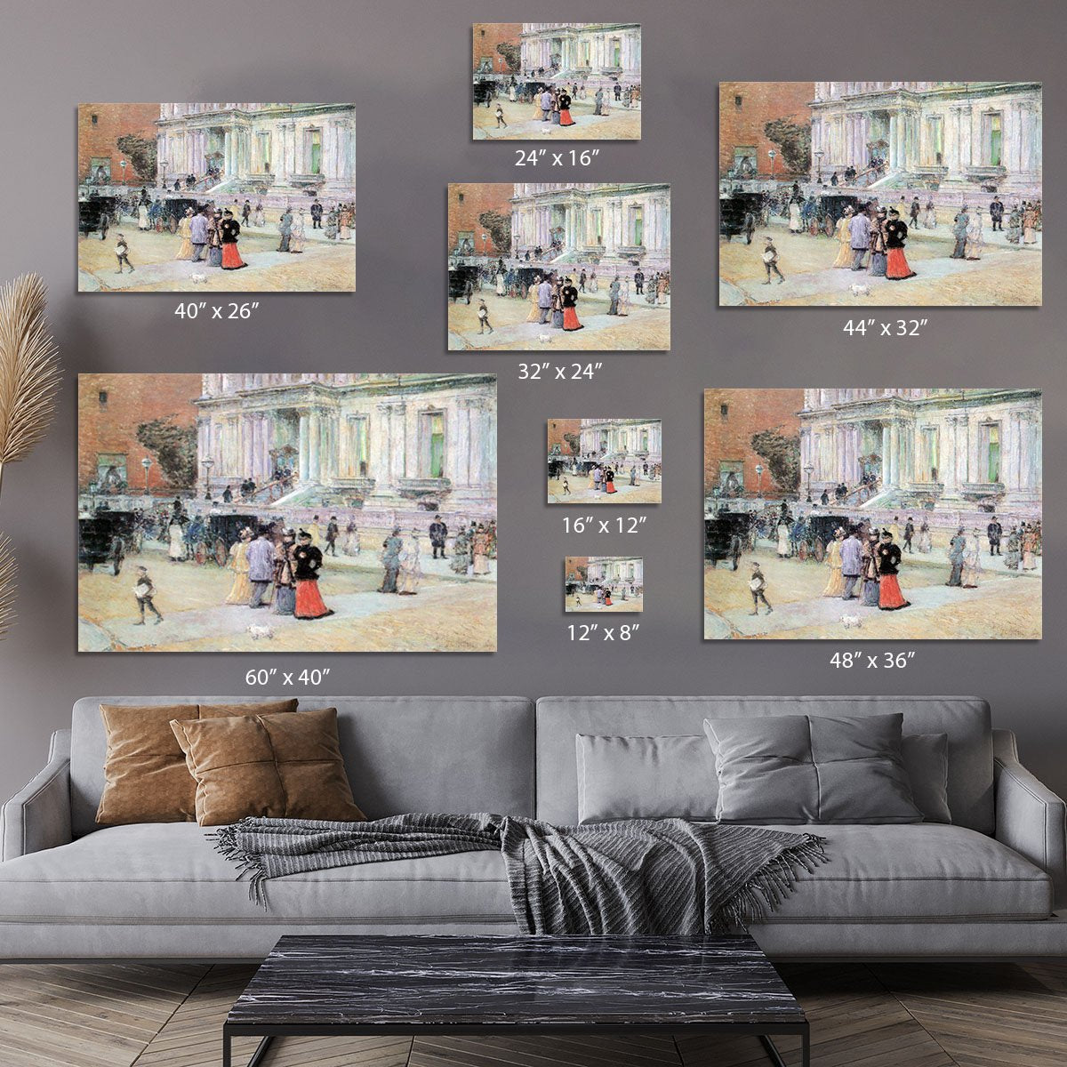 The Manhattan Club The Villa of the Stewarts by Hassam Canvas Print or Poster