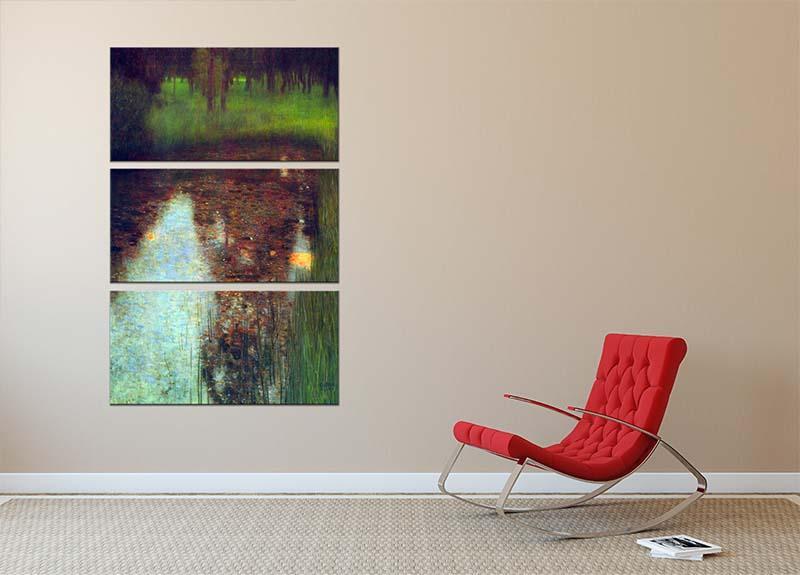 The Marsh by Klimt 3 Split Panel Canvas Print - Canvas Art Rocks - 2