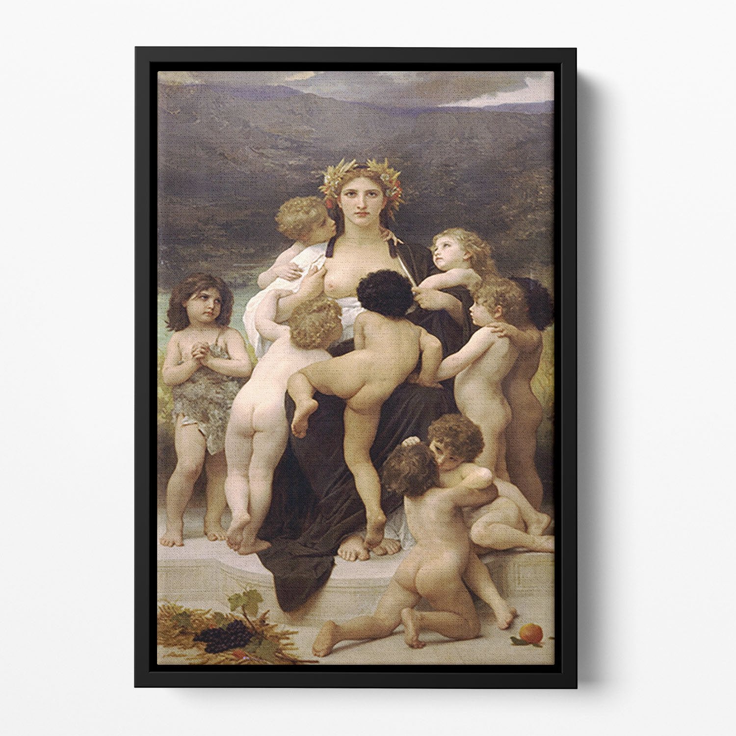 The Motherland By Bouguereau Floating Framed Canvas