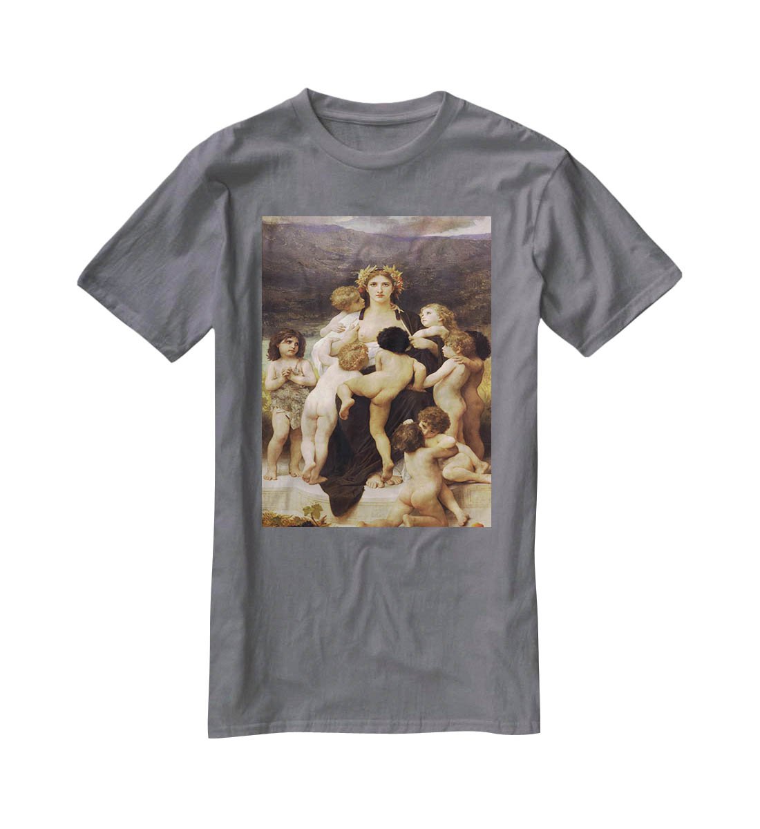 The Motherland By Bouguereau T-Shirt - Canvas Art Rocks - 3