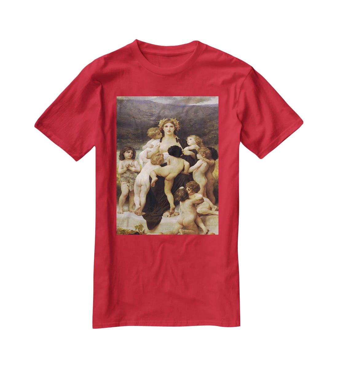 The Motherland By Bouguereau T-Shirt - Canvas Art Rocks - 4