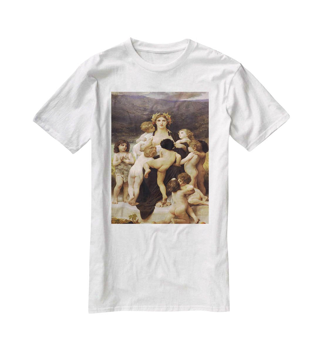 The Motherland By Bouguereau T-Shirt - Canvas Art Rocks - 5