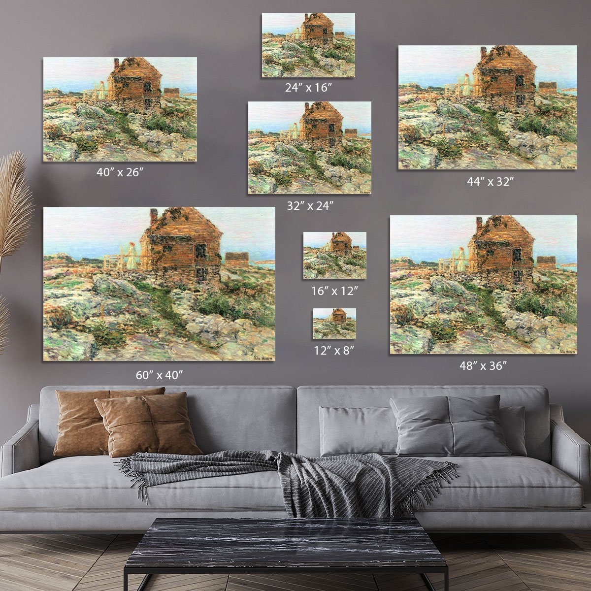 The Norwegian hut by Hassam Canvas Print or Poster