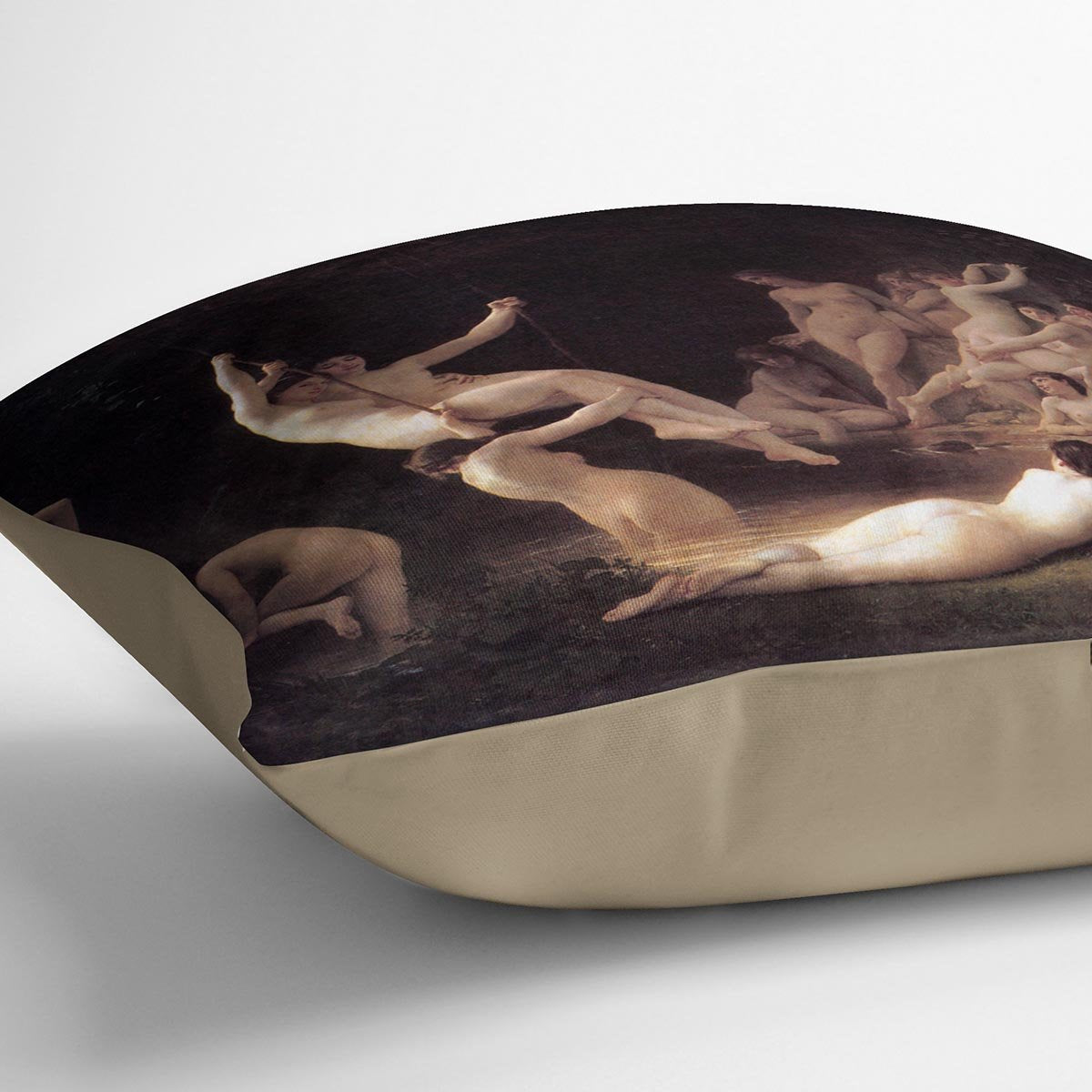 The Nymphaeum By Bouguereau Throw Pillow