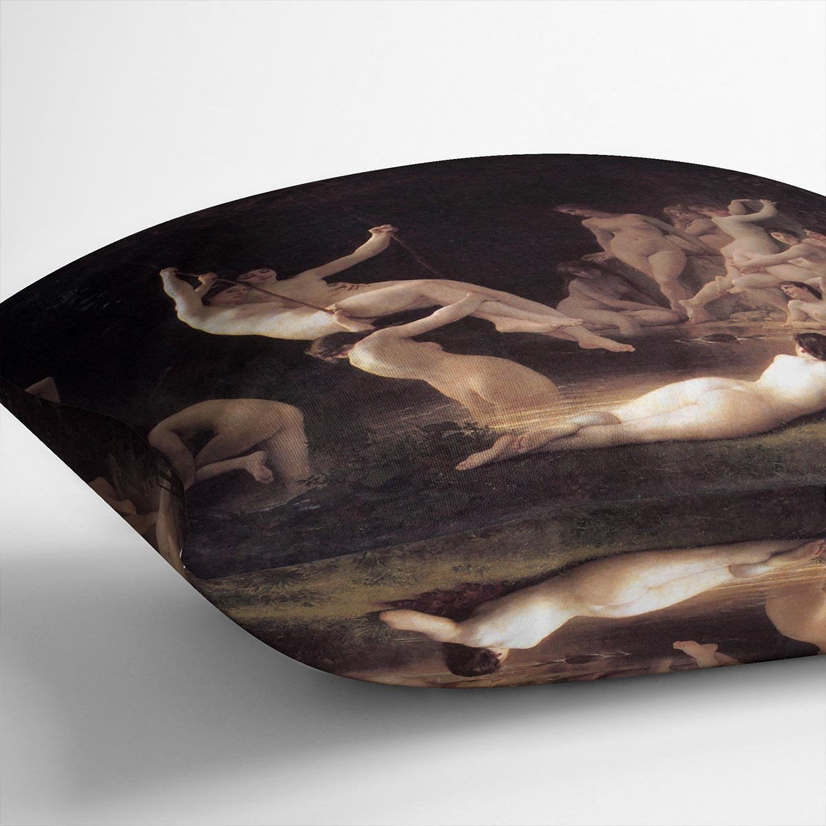 The Nymphaeum By Bouguereau Throw Pillow