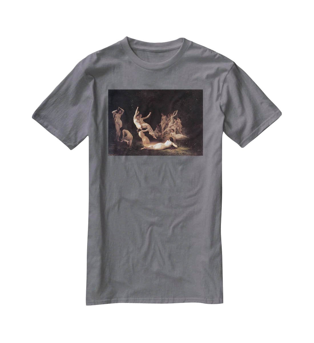 The Nymphaeum By Bouguereau T-Shirt - Canvas Art Rocks - 3