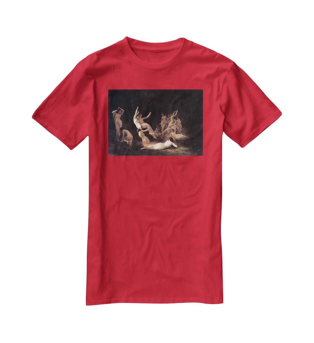 The Nymphaeum By Bouguereau T-Shirt - Canvas Art Rocks - 4