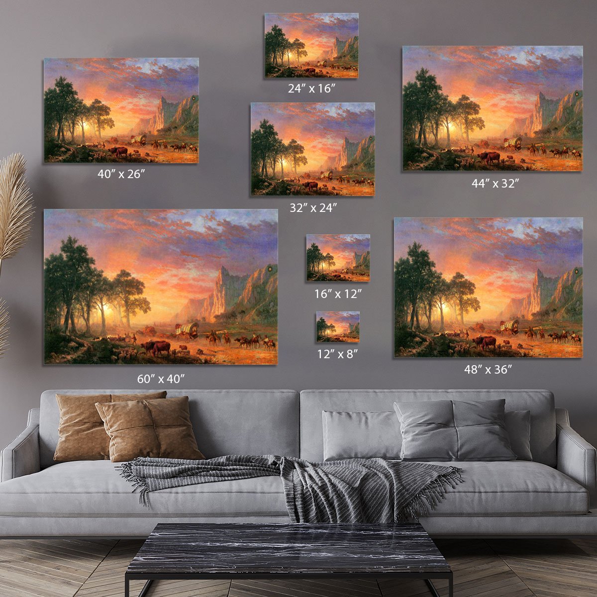 The Oregon Trail by Bierstadt Canvas Print or Poster