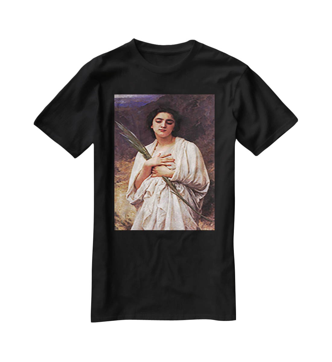 The Palm Leaf By Bouguereau T-Shirt - Canvas Art Rocks - 1