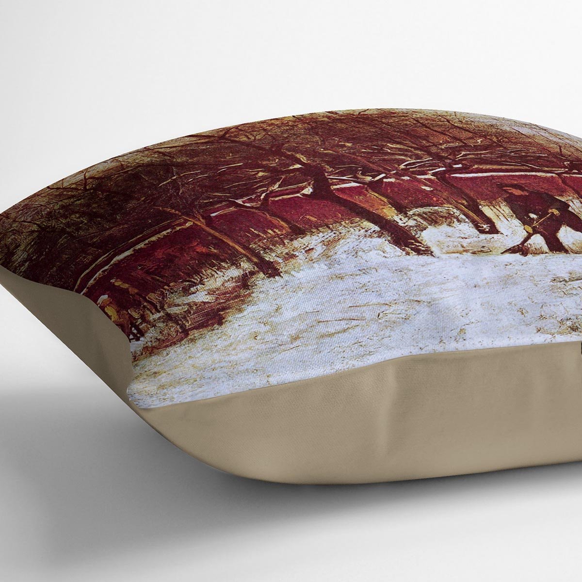 The Parsonage Garden at Nuenen in the Snow by Van Gogh Throw Pillow