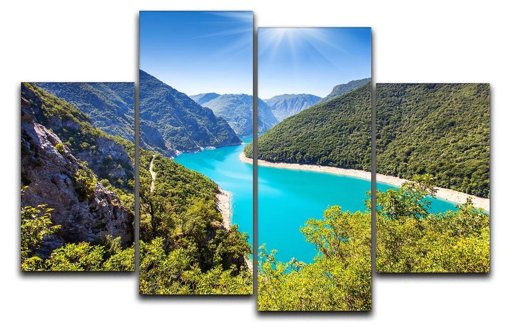 The Piva Canyon 4 Split Panel Canvas  - Canvas Art Rocks - 1