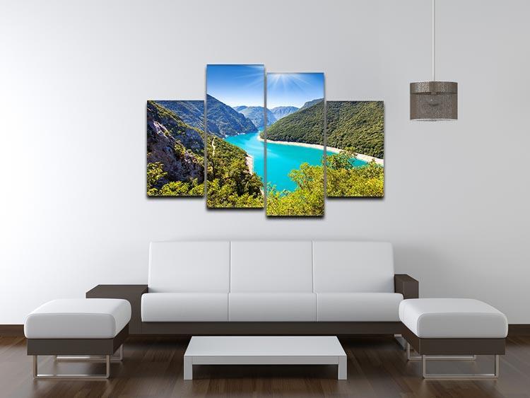 The Piva Canyon 4 Split Panel Canvas  - Canvas Art Rocks - 3