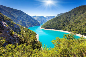 The Piva Canyon Wall Mural Wallpaper - Canvas Art Rocks - 1