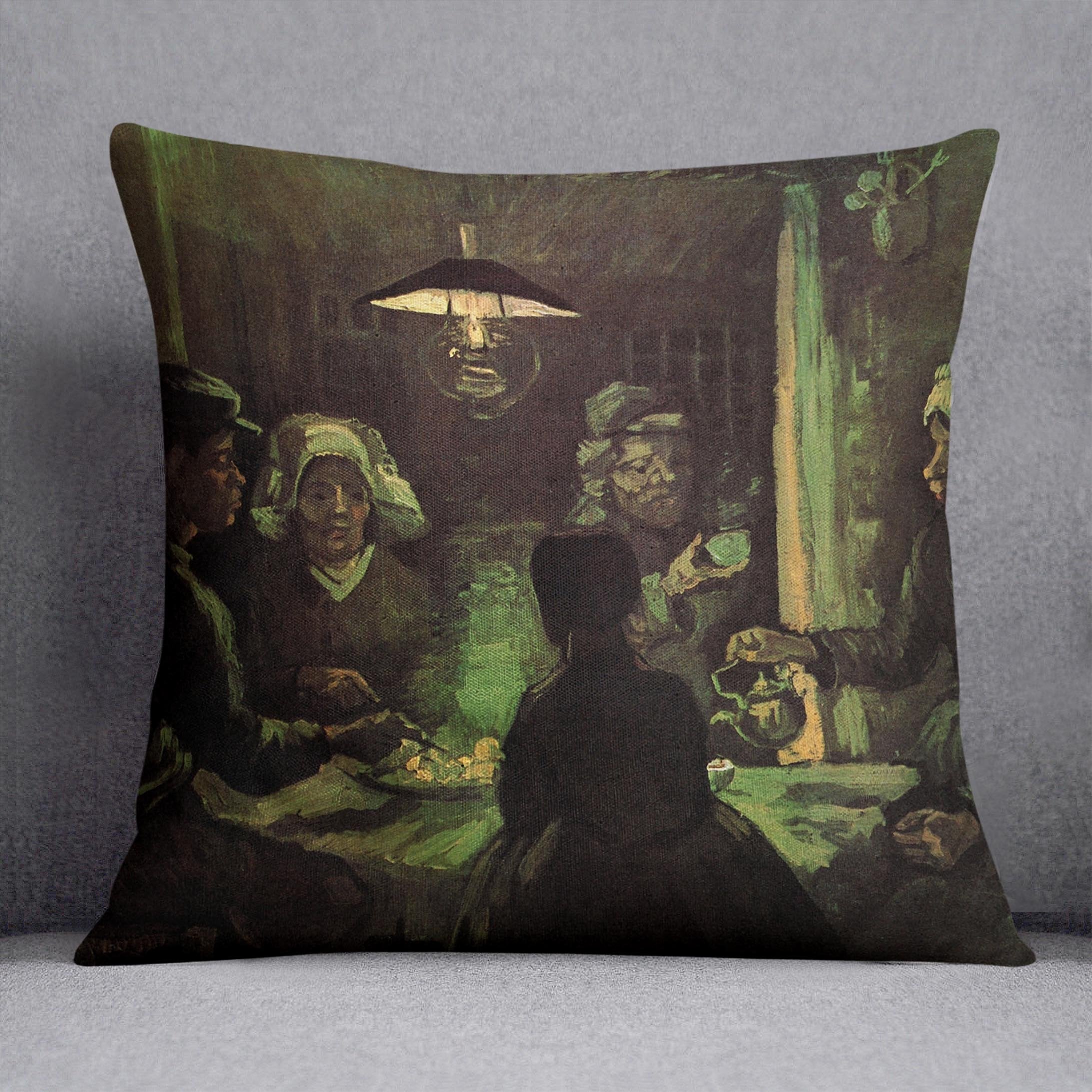 The Potato Eaters by Van Gogh Throw Pillow