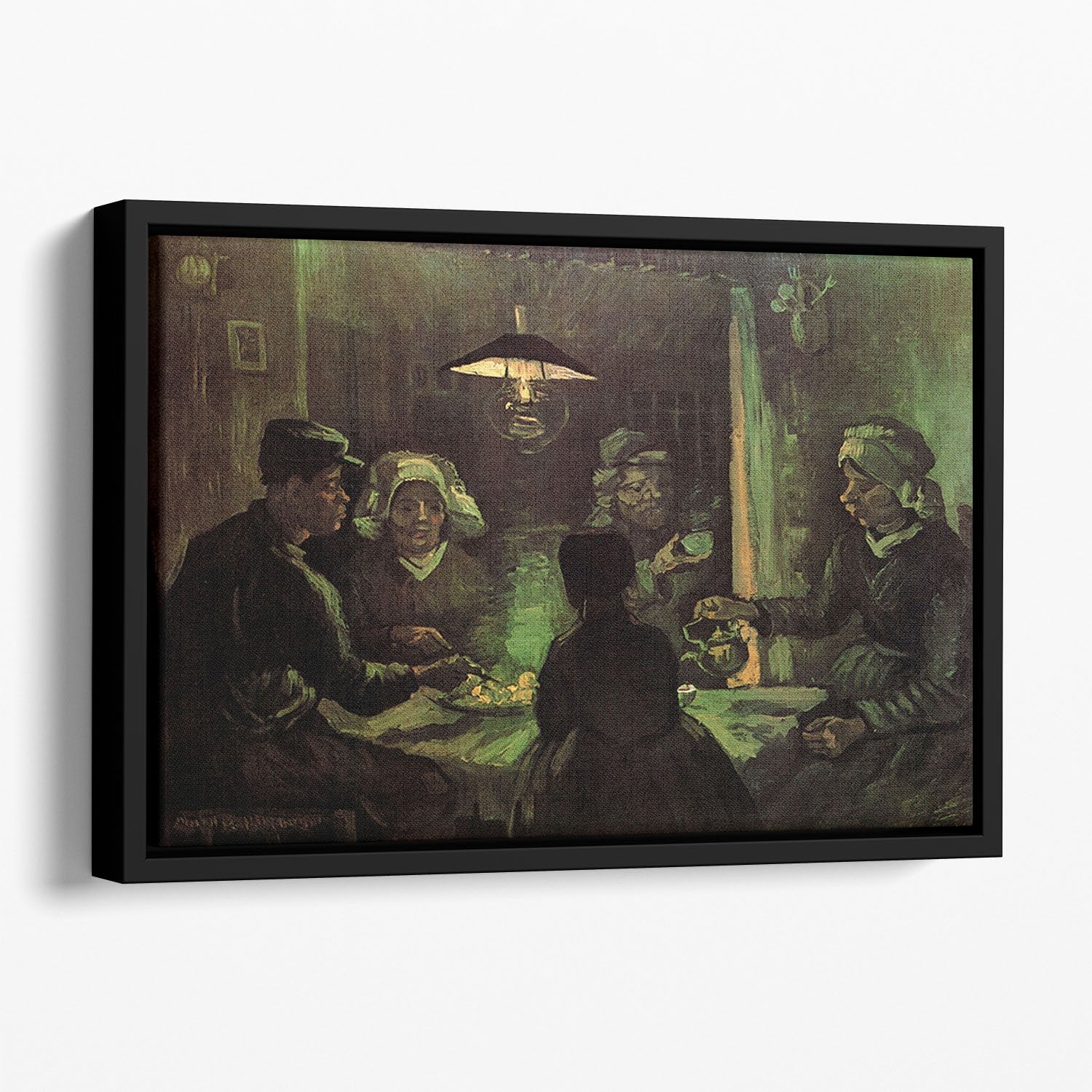 The Potato Eaters by Van Gogh Floating Framed Canvas
