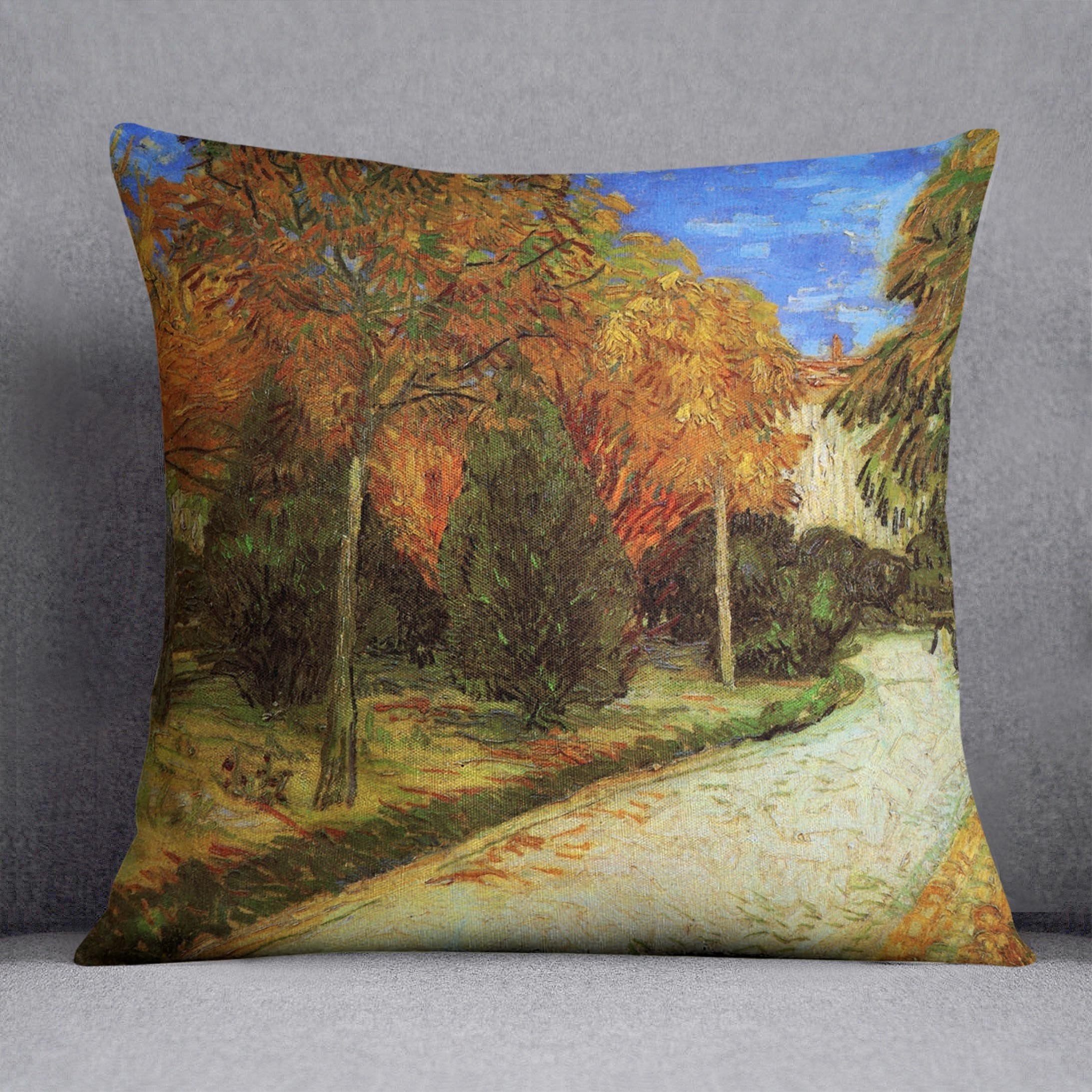 The Public Park at Arles by Van Gogh Throw Pillow