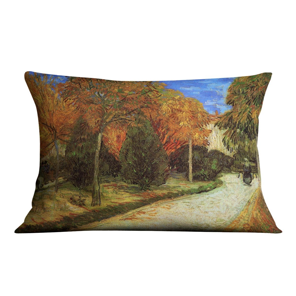 The Public Park at Arles by Van Gogh Throw Pillow