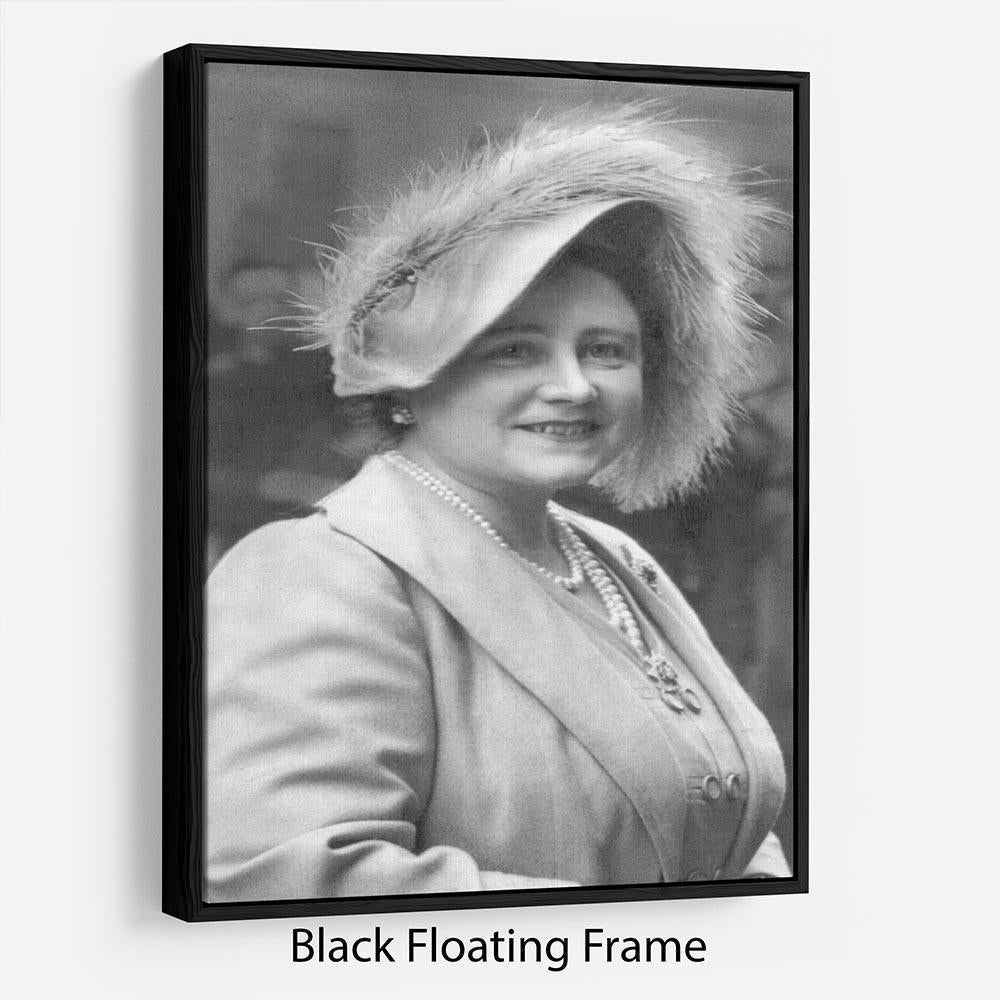 The Queen Mother at Lord Roberts Memorial Workshops in Dundee Floating Frame Canvas