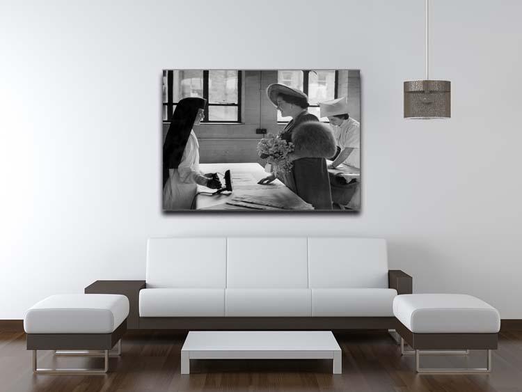 The Queen Mother at a training college Canvas Print or Poster - Canvas Art Rocks - 4