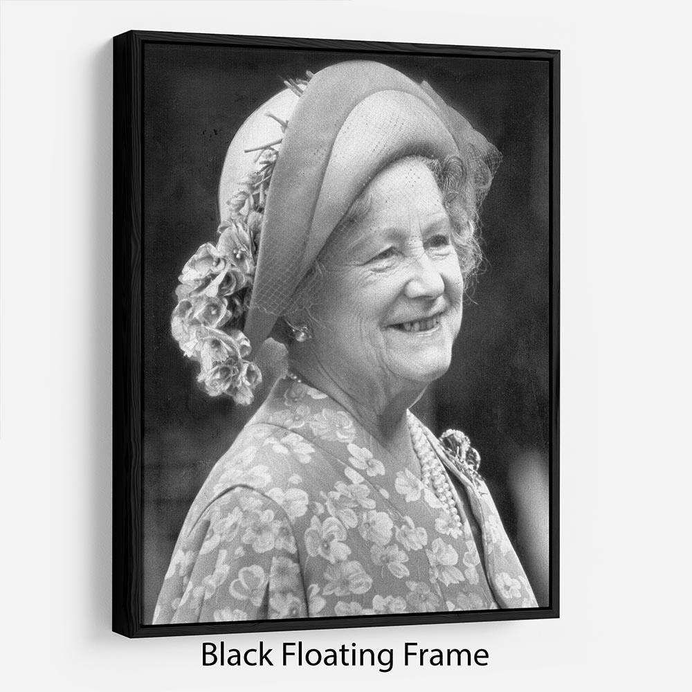 The Queen Mother at the Epsom Derby Floating Frame Canvas