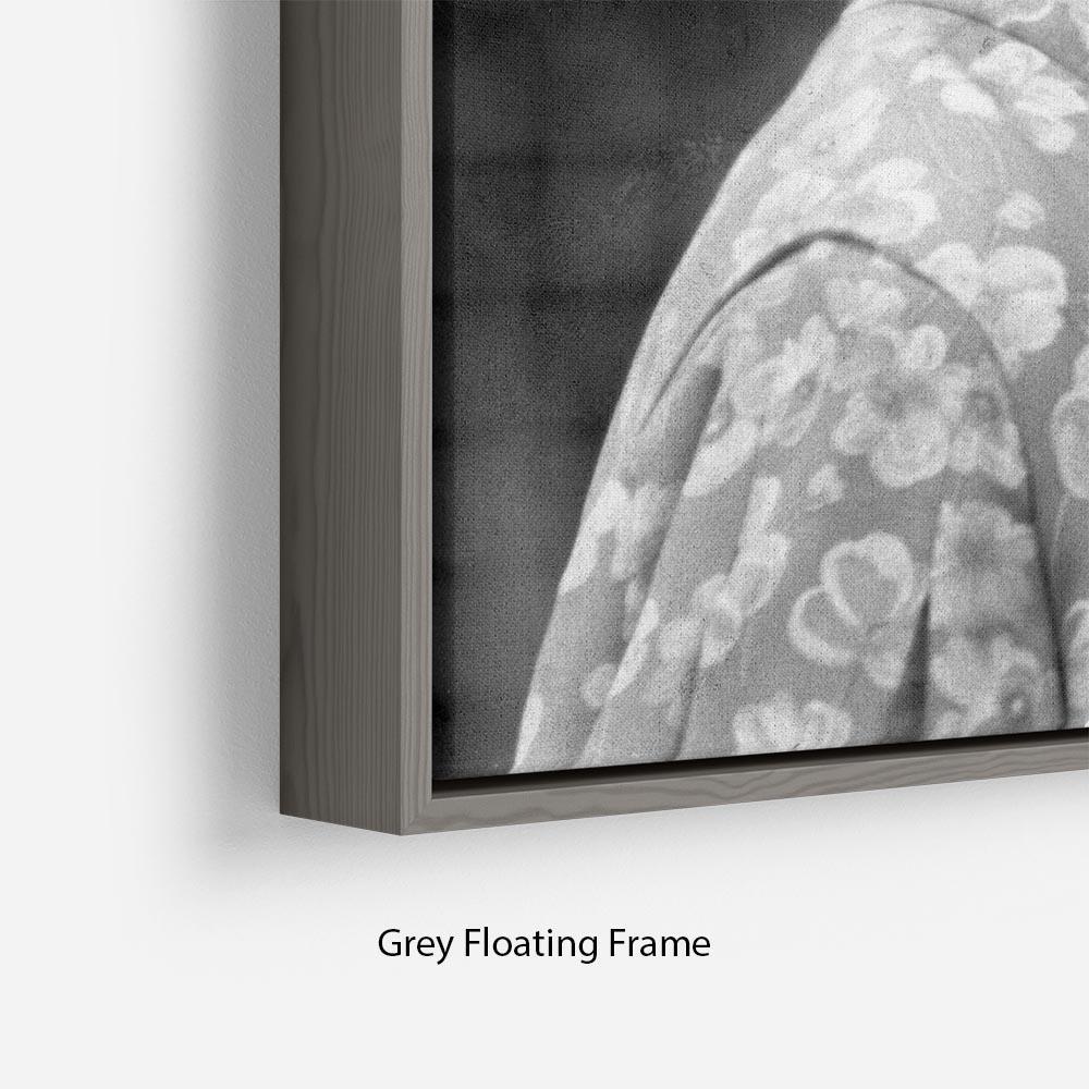 The Queen Mother at the Epsom Derby Floating Frame Canvas