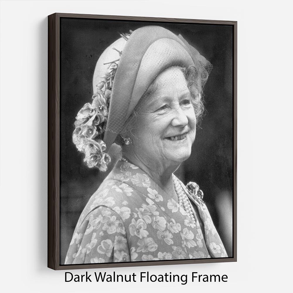 The Queen Mother at the Epsom Derby Floating Frame Canvas