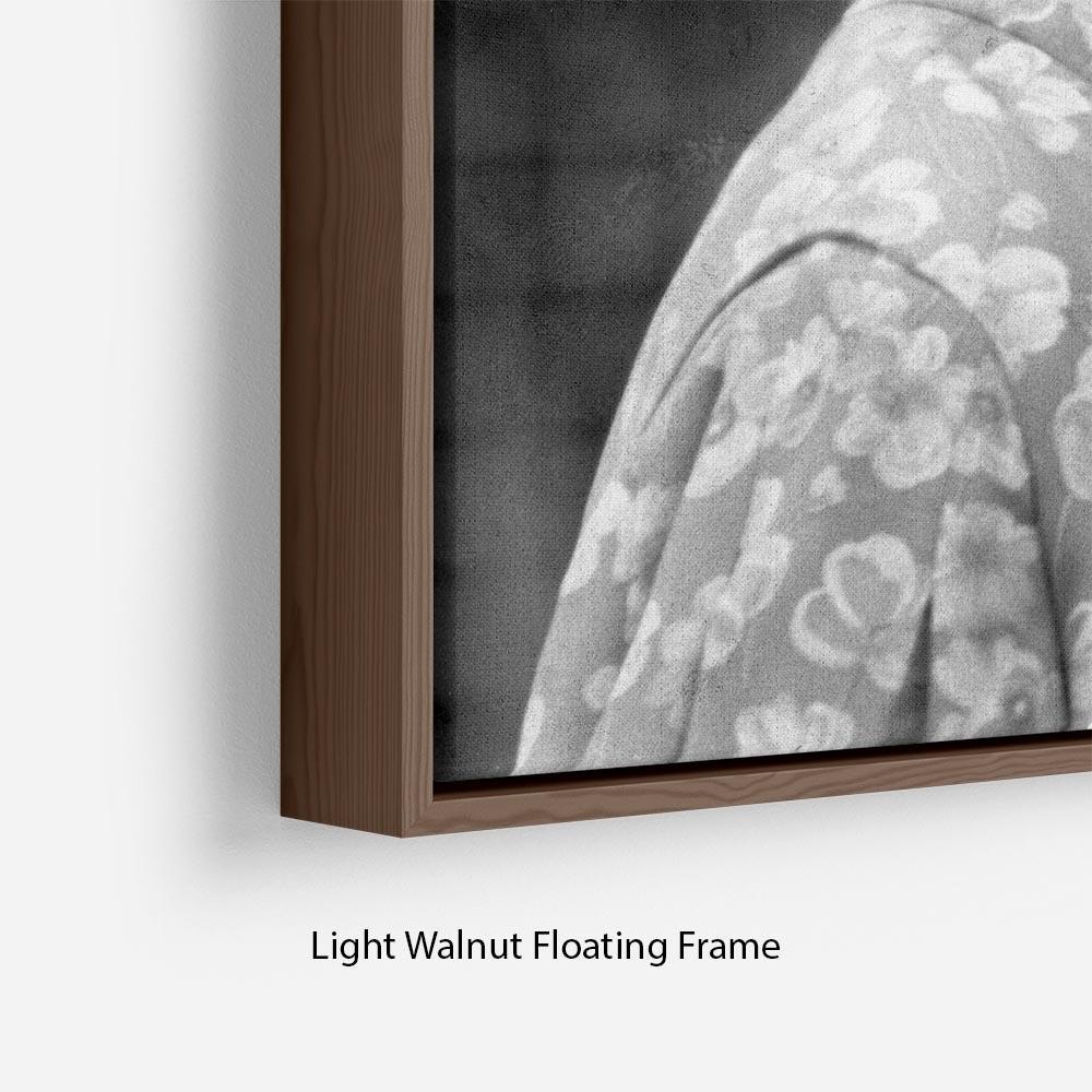 The Queen Mother at the Epsom Derby Floating Frame Canvas