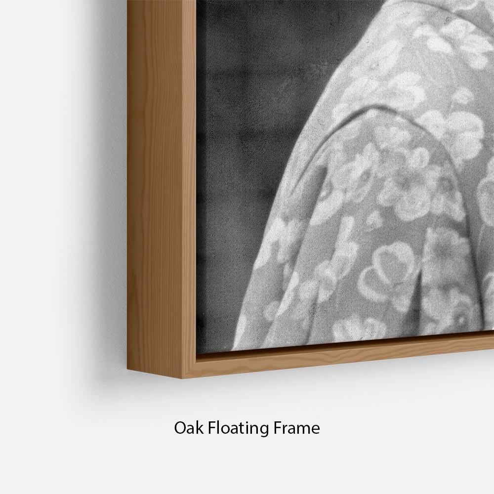 The Queen Mother at the Epsom Derby Floating Frame Canvas