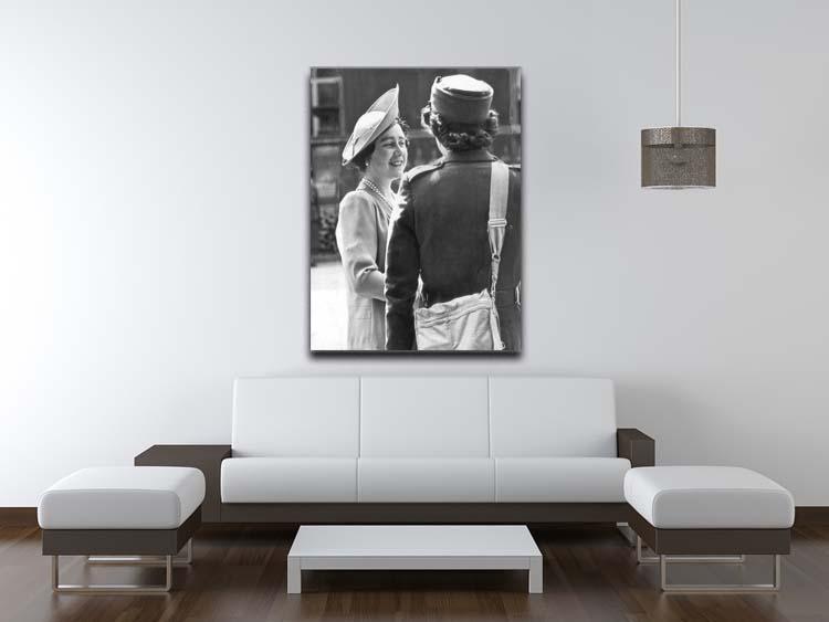 The Queen Mother inspecting WW2 service members Canvas Print or Poster - Canvas Art Rocks - 4