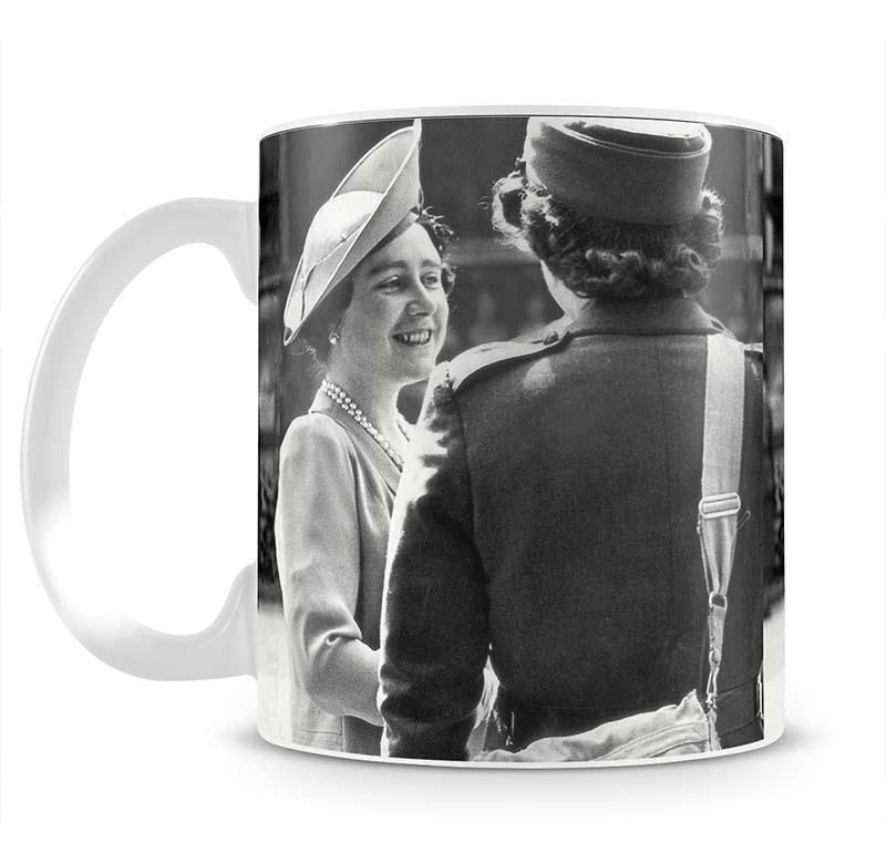 The Queen Mother inspecting WW2 service members Mug - Canvas Art Rocks - 2
