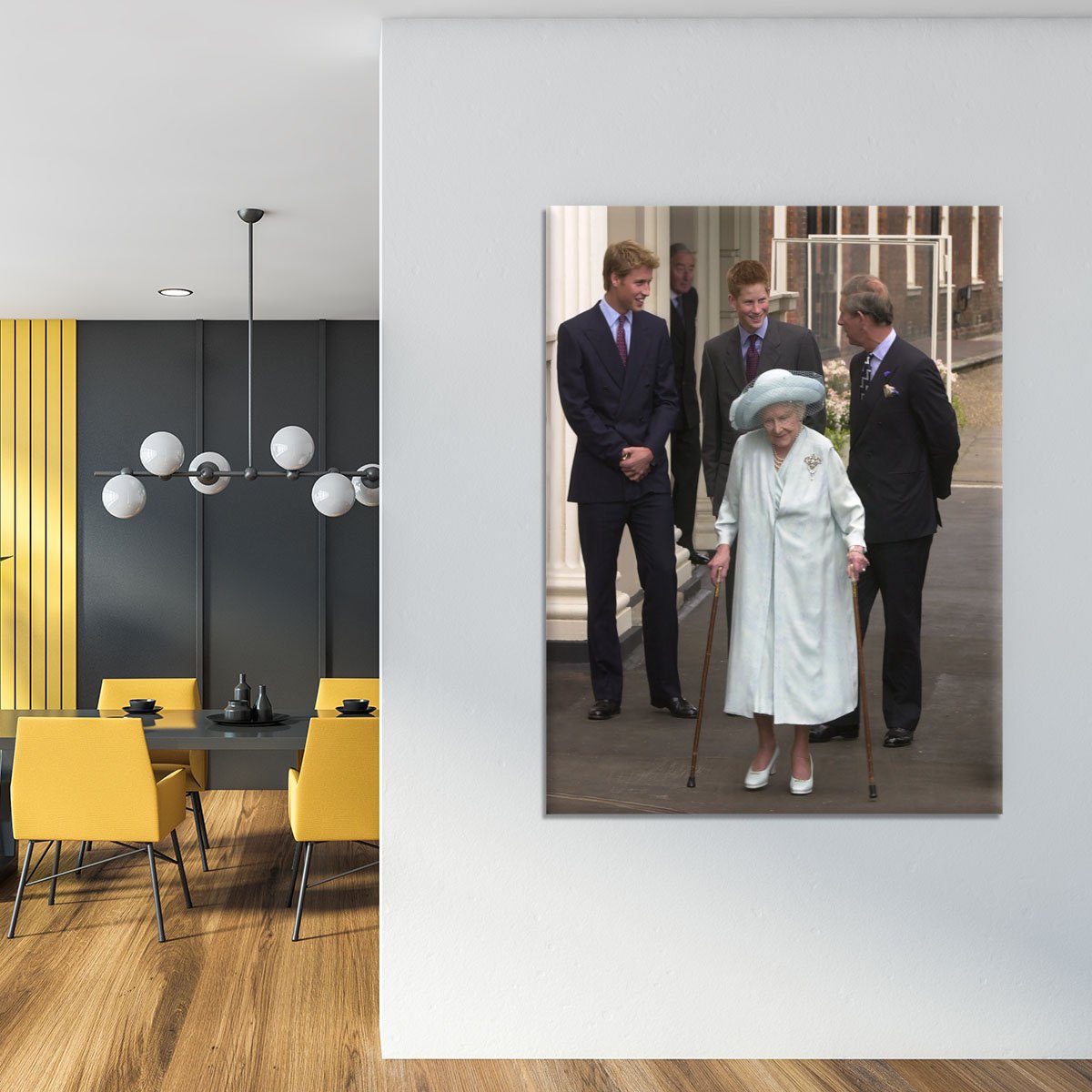 The Queen Mother on her 101st Birthday with family Canvas Print or Poster