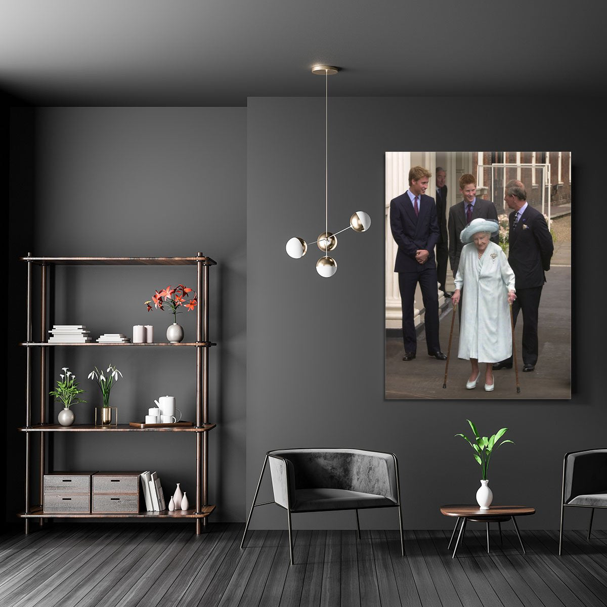 The Queen Mother on her 101st Birthday with family Canvas Print or Poster