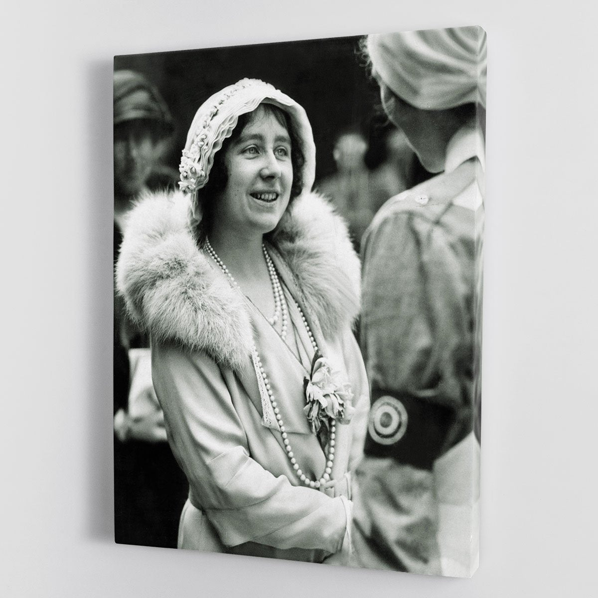 The Queen Mother opening a new hospital extension Canvas Print or Poster