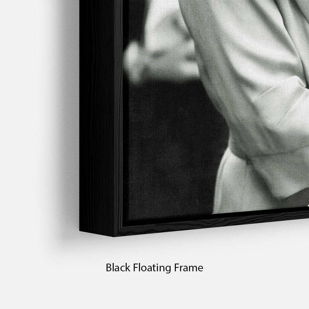 The Queen Mother opening a new hospital extension Floating Frame Canvas
