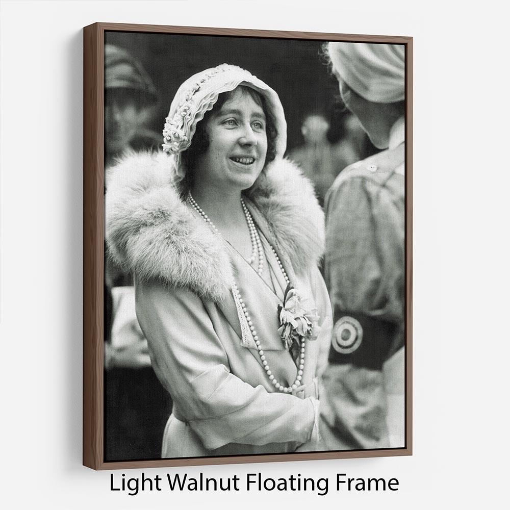 The Queen Mother opening a new hospital extension Floating Frame Canvas