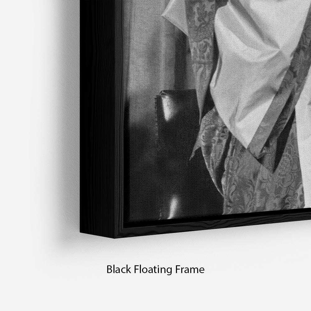 The Queen Mother receiving Honorary Doctorate by the Queen Floating Frame Canvas