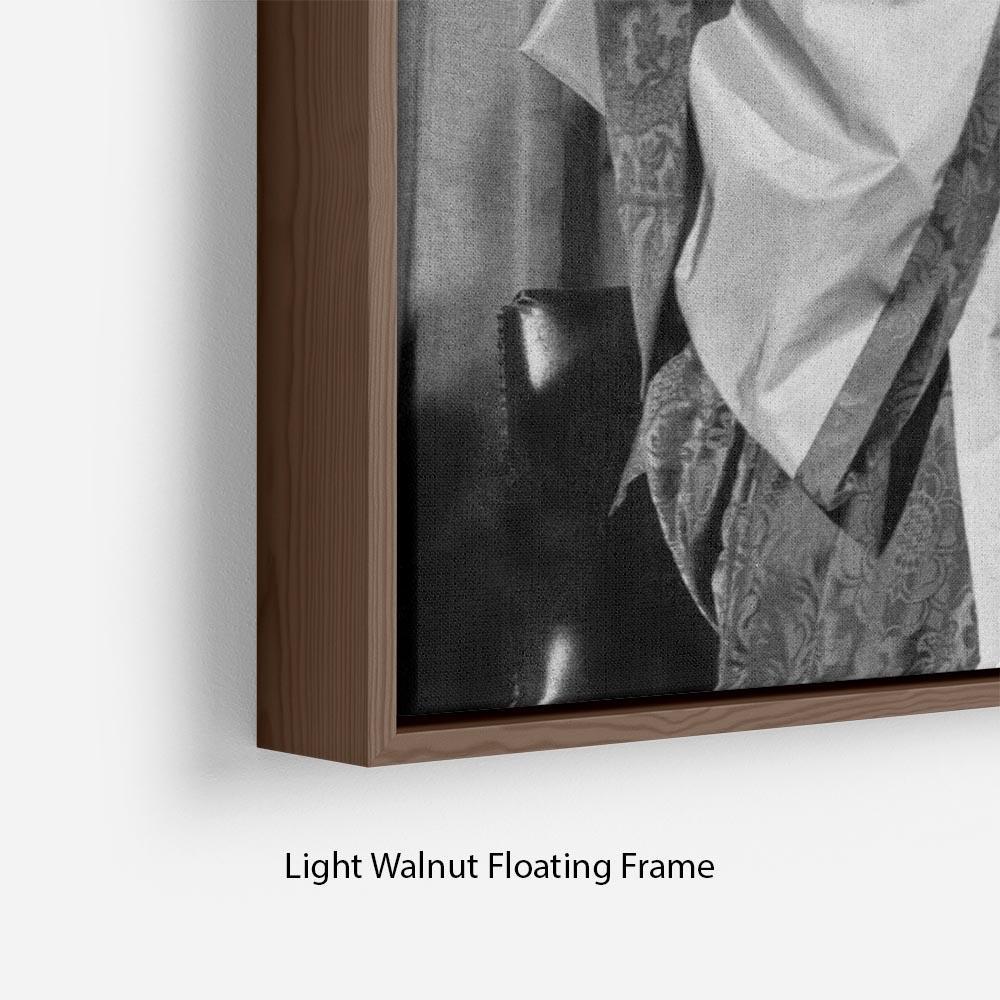 The Queen Mother receiving Honorary Doctorate by the Queen Floating Frame Canvas