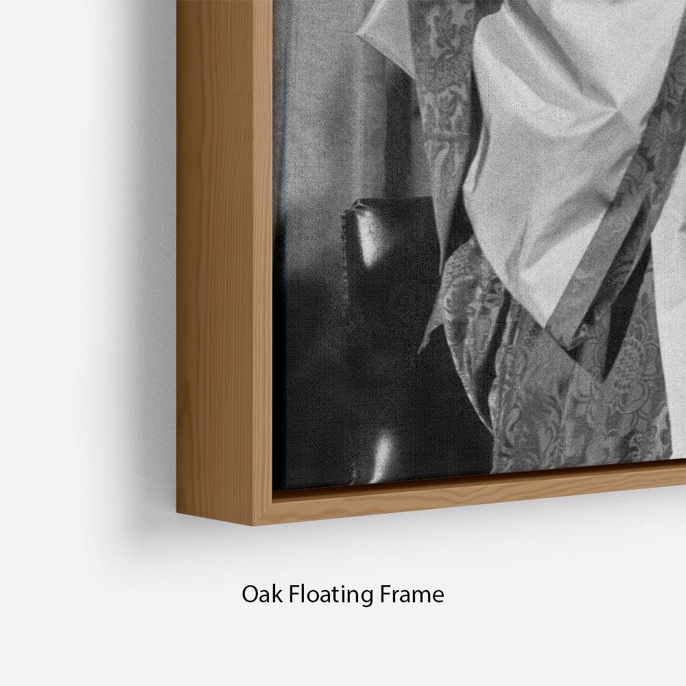 The Queen Mother receiving Honorary Doctorate by the Queen Floating Frame Canvas